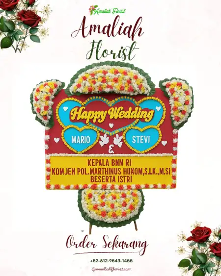 Papan Bunga Pernikahan Buahan